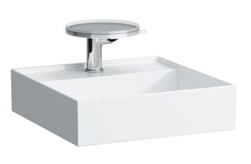 KARTELL BY LAUFEN umývadlová stojanková batéria, s odtokovou súpravou a odkladacou plochou, chróm, transparent H3113310041111 Obrázek - fotka