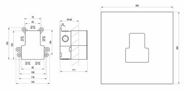 RAVAK R-BOX RB 07E.50 podomietkové teleso G 1/2 X070234 Technický nákres