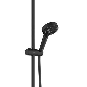 HANSGROHE VERNIS BLEND SHOWERPIPE 240 vaňová termostatická batéria, s hornou a ručnou sprchou s 2 prúdmi, matná čierna 26899670 Obrázek - fotka