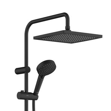 HANSGROHE VERNIS SHAPE SHOWERPIPE 240 sprchový set s termostatickou batériou, horná sprcha, ručná sprcha s 2 prúdmi, tyč, hadica, EcoSmart, matná čierna 26429670 Obrázek - fotka