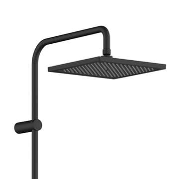 HANSGROHE VERNIS SHAPE SHOWERPIPE 240 vaňová termostatická batéria, s hornou ručnou sprchou s 2 prúdmi, matná čierna 26900670 Obrázek - fotka