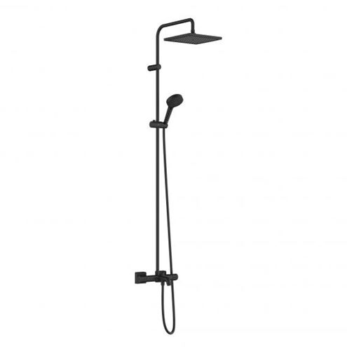 HANSGROHE VERNIS SHAPE SHOWERPIPE 240 vaňová termostatická batéria, s hornou ručnou sprchou s 2 prúdmi, matná čierna 26900670 Obrázek - Hlavní obrázek