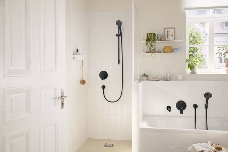 HANSGROHE REBRIS S vaňová podomietková batéria, s prepínačom, matná čierna 72466670 Obrázek - fotka