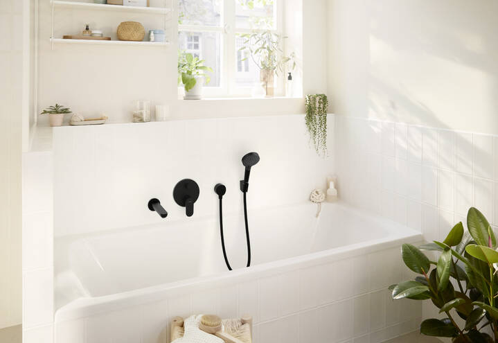 HANSGROHE REBRIS S vaňová podomietková batéria, s prepínačom, matná čierna 72466670 Obrázek - fotka