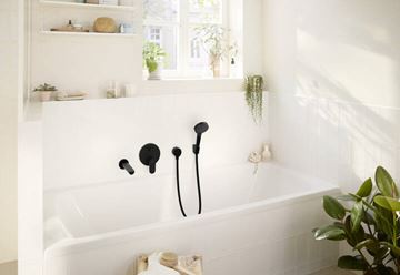 HANSGROHE REBRIS S vaňová podomietková batéria, s prepínačom, matná čierna 72466670 Obrázek - fotka