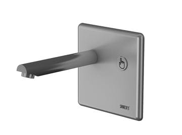 SANELA umývadlová elektronická piezo batéria, pre jednu vodu, napájanie zo siete, s telesom, nerez