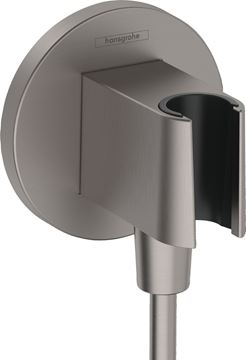 HANSGROHE FIXFIT S držiak ručnej sprchy s pripojením na vodu, kartáčovaný čierny chróm