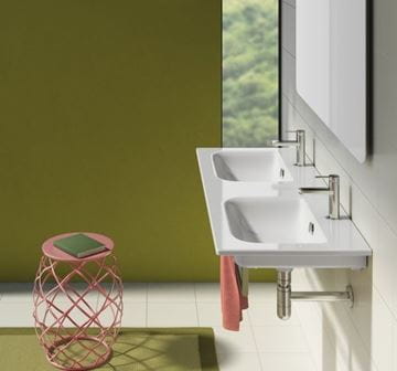 CONCEPT S dvojumývadlo 125 cm, s prepadom, Cataglaze 0721270001 Obrázek - fotka