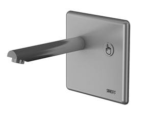 SANELA umývadlová elektronická piezo batéria, pre jednu vodu, napájanie zo siete, s telesom, nerez