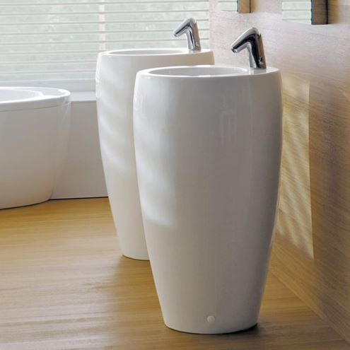LAUFEN ILBAGNOALESSI ONE umývadlo na podlahu 53 cm, s otvorom na batériu, skrytý prepad, LCC H8119724001041 Obrázek - fotka