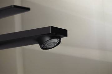 HANSGROHE REBRIS E umývadlová stojanková batéria, CoolStart EcoSmart+, s odtokovou súpravou, matná čierna 72591670 Obrázek - fotka