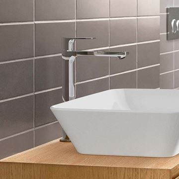 HANSGROHE REBRIS E umývadlová stojanková batéria, CoolStart, EcoSmart, chróm 72583000 Obrázek - fotka