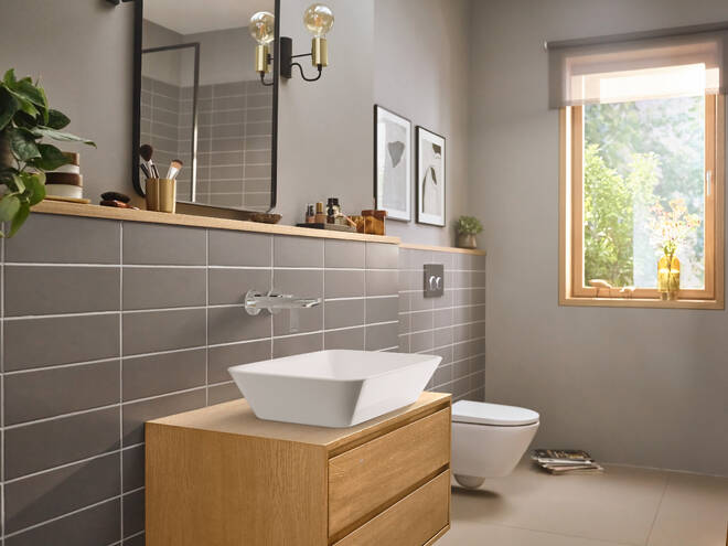 HANSGROHE REBRIS S umývadlová podomietková batéria, s odtokovou súpravou, EcoSmart, chróm 72568000 Obrázek - fotka