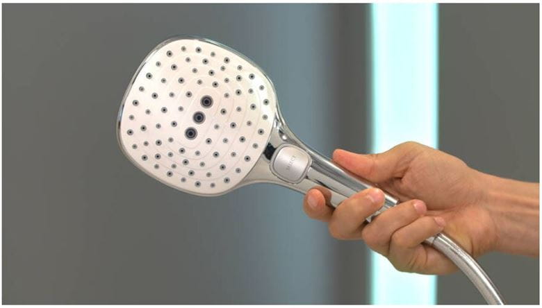 HANSGROHE RAINDANCE SELECT E 3JET ručná sprcha 120x120 mm, 3 prúdy, EcoSmart, AirPower, biela/chróm 26521400 Obrázek - fotka