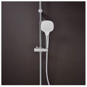 HANSGROHE CROMA SELECT E 3JET ručná sprcha 110x110 mm, 3 prúdy, EcoSmart, biela/chróm 26813400 Obrázek - fotka