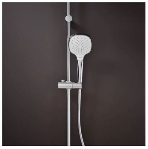 HANSGROHE CROMA SELECT E 3JET ručná sprcha 110x110 mm, 3 prúdy, EcoSmart, biela/chróm 26813400 Obrázek - fotka