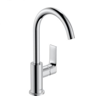 HANSGROHE REBRIS E umývadlová stojanková batéria, EcoSmart, s odtokovou súpravou, chróm