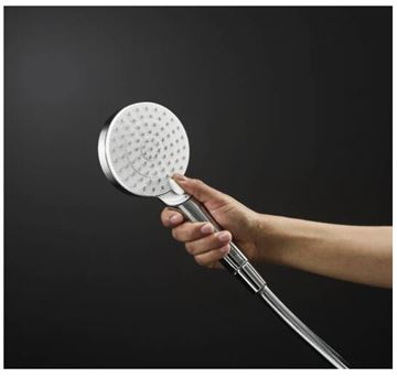 HANSGROHE CROMETTA 2JET ručná sprcha pr. 100 mm, 2 prúdy, EcoSmart, biela/chróm 26332400 Obrázek - fotka