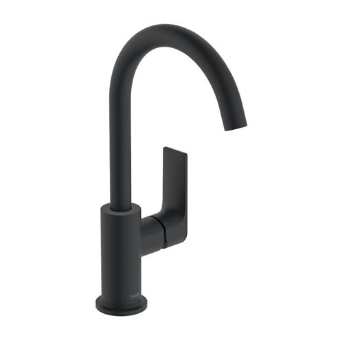 HANSGROHE REBRIS E umývadlová stojanková batéria, EcoSmart, s odtokovou súpravou, matná čierna 72576670 Obrázek - Hlavní obrázek