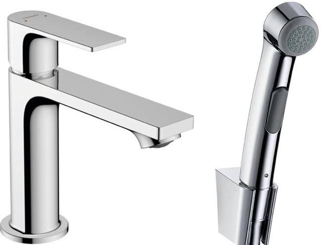 HANSGROHE REBRIS E umývadlová stojanková batéria s bidetovou sprškou, EcoSmart, chróm 72216000 Obrázek - Hlavní obrázek