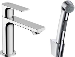 HANSGROHE REBRIS E umývadlová stojanková batéria s bidetovou sprškou, EcoSmart, chróm