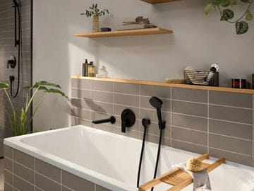 HANSGROHE REBRIS E vaňová podomietková batéria, s prepínačom, matná čierna 72469670 Obrázek - fotka
