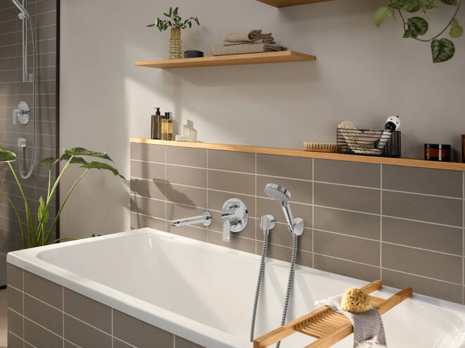HANSGROHE REBRIS E vaňová podomietková batéria, s prepínačom, chróm 72468000 Obrázek - fotka
