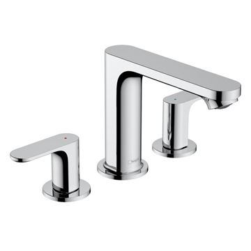 HANSGROHE REBRIS S umývadlová stojanková batéria, 3-otvorová, s odtokovou súpravou, EcoSmart, chróm