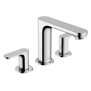 HANSGROHE REBRIS S umývadlová stojanková batéria, 3-otvorová, s odtokovou súpravou, EcoSmart, chróm