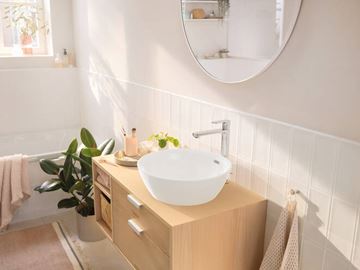 HANSGROHE REBRIS S umývadlová stojanková batéria, CoolStart, EcoSmart, s odtokovou súpravou, chróm 72580000 Obrázek - fotka