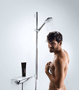 HANSGROHE RAINDANCE SELECT E 120 3JET sprchová súprava 4-dielna, ručná sprcha 120x120 mm, 3 prúdy, tyč, hadica, mydelnička, chróm 26621000 Obrázek - fotka