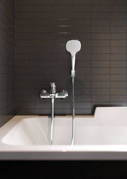 HANSGROHE CROMA SELECT E 1JET sprchová súprava 3-dielna, ručná sprcha 110x110 mm, hadica, držiak, biela/chróm 26424400 Obrázek - fotka