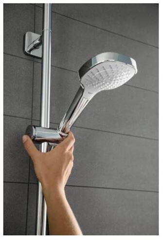 HANSGROHE CROMA SELECT E 3JET sprchová súprava 3-dielna, ručná sprcha 110x110 mm, 3 prúdy, tyč, hadica, biela/chróm 26590400 Obrázek - fotka