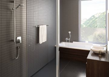 HANSGROHE CROMA SELECT E 3JET sprchová súprava 3-dielna, ručná sprcha 110x110 mm, 3 prúdy, tyč, hadica, biela/chróm 26590400 Obrázek - fotka