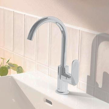HANSGROHE REBRIS S umývadlová stojanková batéria, EcoSmart, s odtokovou súpravou, chróm 72536000 Obrázek - fotka