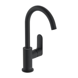 HANSGROHE REBRIS S umývadlová stojanková batéria, EcoSmart, s odtokovou súpravou, matná čierna