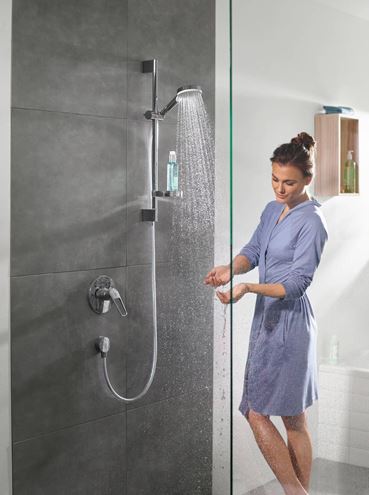 HANSGROHE CROMETTA VARIO 2JET sprchová súprava 4-dielna, ručná sprcha pr. 100 mm, 2 prúdy, tyč, hadica, mydelnička, biela/chróm 26553400 Obrázek - fotka