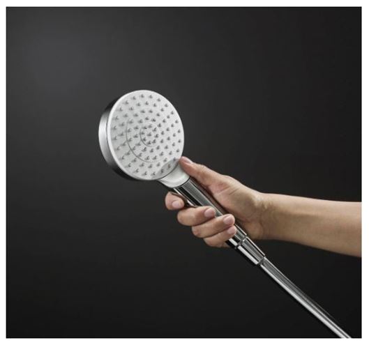 HANSGROHE CROMETTA 1JET sprchová súprava 3-dielna, ručná sprcha pr. 100 mm, tyč, hadica, biela/chróm 26537400 Obrázek - fotka