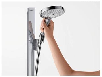 HANSGROHE RAINDANCE SELECT E 120 3JET sprchová súprava 4-dielna, ručná sprcha pr. 125 mm, 3 prúdy, tyč, hadica, polička, chróm 27648000 Obrázek - fotka