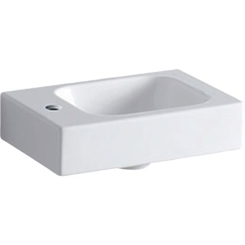 GEBERIT ICON umývadielko 38 cm, s otvorom pre batériu vľavo, bez prepadu, KeraTect 124836600 Obrázek - Hlavní obrázek