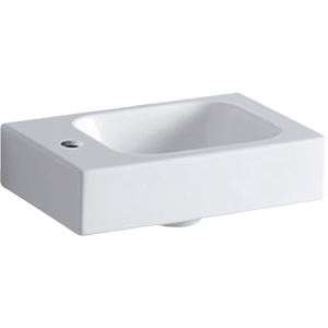 GEBERIT ICON umývadielko 38 cm, s otvorom pre batériu vľavo, bez prepadu, KeraTect