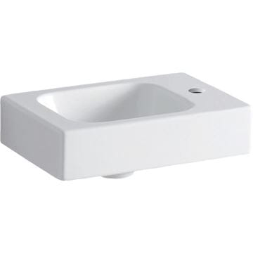 GEBERIT ICON umývadielko 38 cm, s otvorom pre batériu vpravo, bez prepadu, KeraTect