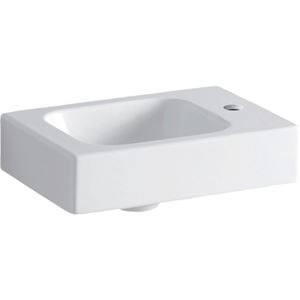 GEBERIT ICON umývadielko 38 cm, s otvorom pre batériu vpravo, bez prepadu, KeraTect