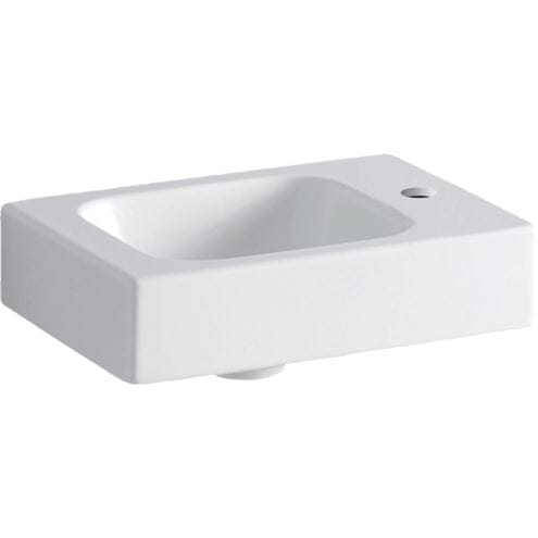 GEBERIT ICON umývadielko 38 cm, s otvorom pre batériu vpravo, bez prepadu, KeraTect 124736600 Obrázek - Hlavní obrázek