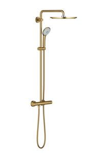 GROHE EUPHORIA SYSTEM 310 sprchový set s termostatickou batériou, horná sprcha, ručná sprcha s 3 prúdmi, tyč, hadica, kartáčovaný cool sunrise