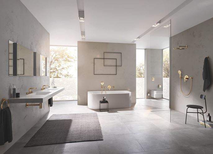 GROHE ESSENTIALS držiak toaletného papiera, s krytom, brúsený cool sunrise 40367GN1 Obrázek - fotka