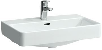 LAUFEN PRO S umývadlo 60 cm, s otvorom pre batériu a prepadom