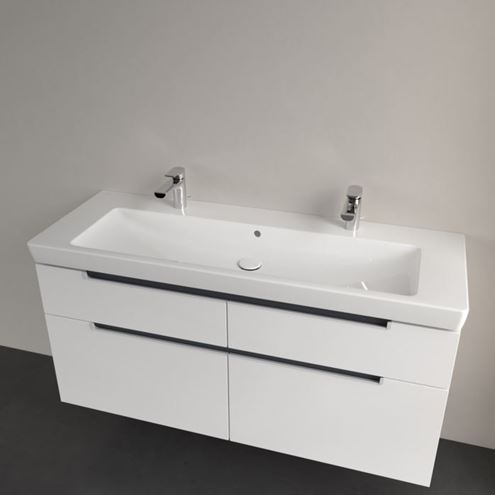 VILLEROY & BOCH SUBWAY 2.0 umývadlo 130 cm, s 2 otvormi pre batérie a prepadom 7176D201 Obrázek - fotka