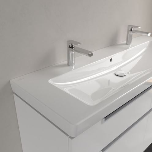 VILLEROY & BOCH SUBWAY 2.0 umývadlo 130 cm, s 2 otvormi pre batérie a prepadom 7176D201 Obrázek - fotka