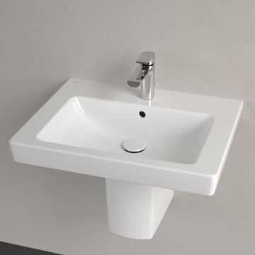 VILLEROY & BOCH SUBWAY 2.0 umývadlo 60 cm, s otvorom pre batériu a prepadom, alpská biela 71136001 Obrázek - fotka